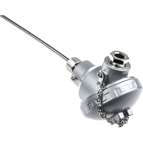 Capteur RTD PT100 RS PRO, Ø 6mm, L.400mm, +450°C max, Tête de connexion ( Prix pour 1 )