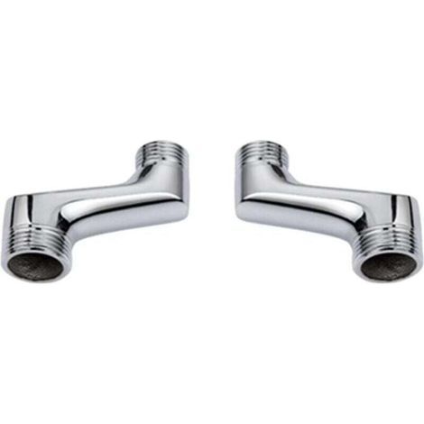 Ahlsen Raccord Excentré Mitigeur Bain Douche,Raccord Laiton Coudé RéDucteur,Bras Pivotant RéGlable,Raccord Excentré 1/2 3/4,Raccord Excentré Wc (1/3)