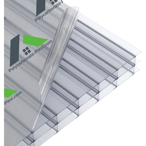 Plaque Polycarbonate Alvéolaire 16mm Transparente 3500x1200mm