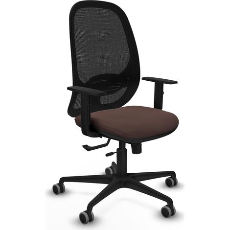 Silla de oficina piqueras y crespo Cilanco marron oscuro similpiel (1/2)
