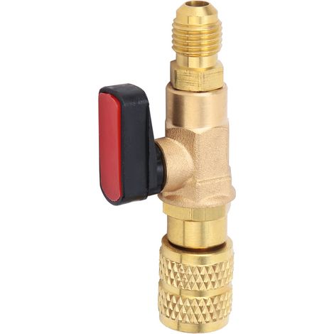Adaptateur de vanne à bille en laiton pour réfrigération R410, 45 bar, connecteur de vanne à bille pour réfrigérant G1/4 G5/16