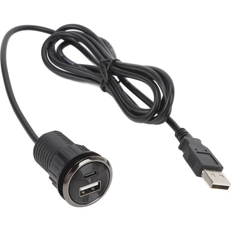 Ortviai Prise de Bureau Encastrable avec 2 Ports USB et 1 Port Type-C, Alimentation Intégrée pour Table de Bureau et Salle de Réunion (1/5)
