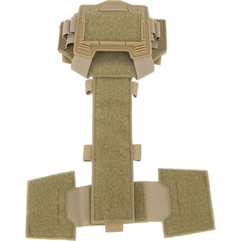 Pochette de contrepoids pour casque de tir, batterie externe portable en nylon avec sangle Velcro, parfaite pour la chasse, randonnée et camping.