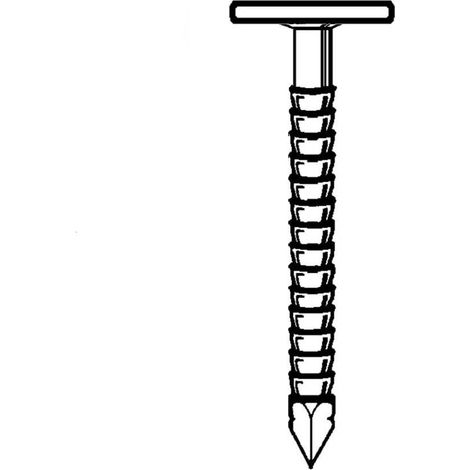 Pointe en Vrac Tête Extra Large Annelée Inox A4 - 2.8/3.1x25 mm en Seau de 5 kg - D-Work (1/2)