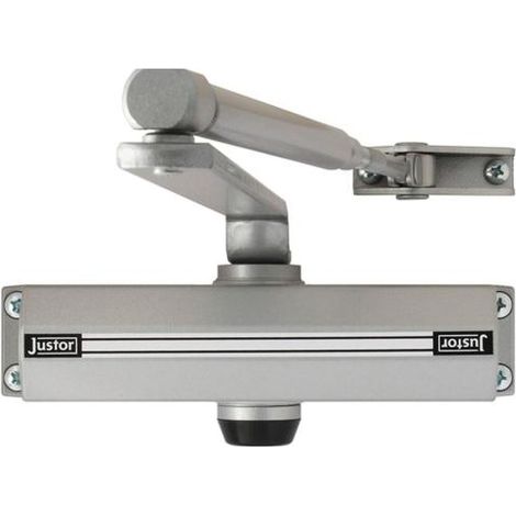 Ferme-porte hydraulique JUSTOR CH 2-3 argent avec arrêtoir - talla