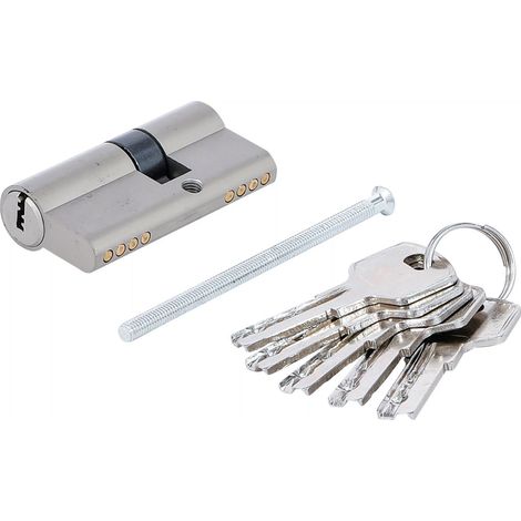 Barillet 60mm cylindre de serrure de securite 25/35mm 5 cles (1/5)
