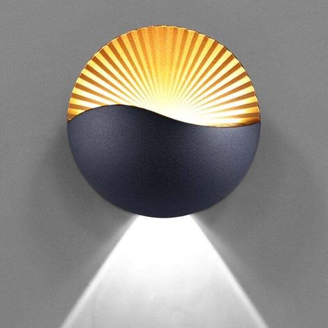 12 W creative modern LED-Wandleuchte, Up-Down-Aluminium, LED-Wandbeleuchtung, wasserdicht, IP65, für drinnen und draußen, für Schlafzimmer, Wohnzimmer, Badezimmer, Flur, Treppe, Veranda (1/4)