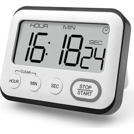 Minuteur de Cuisine multifonctionnelle, Minuterie de Cuisson avec Horloge, Réveil, Minuteur Digital, Chronomètre avec (1/5)