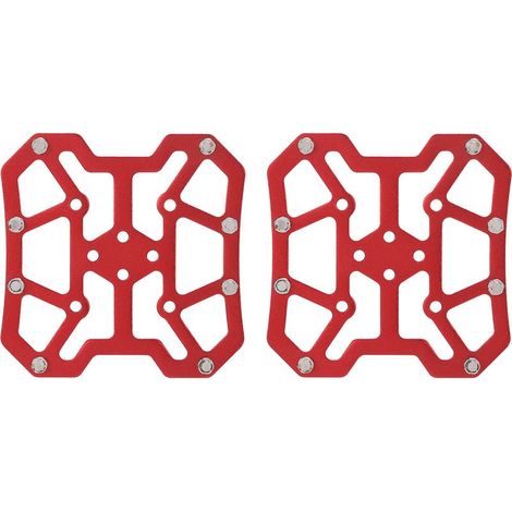 paire d'adaptateurs de plateforme pour pédales automatiques de vélo, autobloquants, en alliage d'aluminium, pour système SPD de VTT, rouge (1/5)