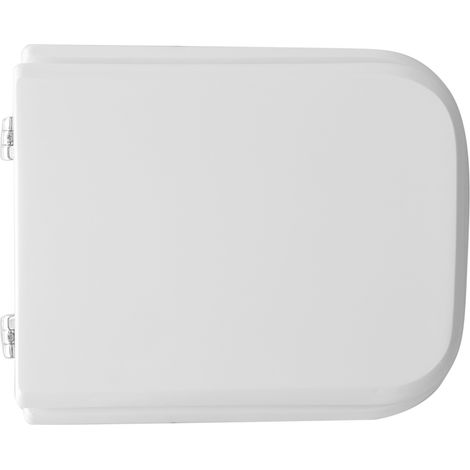 Sedile wc coprivaso per Kerasan vaso Brio 44,5-46,7 x 35,6 cm copriwater in legno colato con cerniere regolabili (1/2)