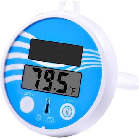 Thermomètre de piscine flottant sans fil - Thermomètre de piscine numérique à énergie solaire (1/2)
