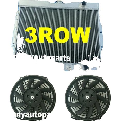 Radiador de aluminio, tamaño del núcleo 625x410x52 mm, tamaño total 705x535x65 mm, diámetro de entrada 38 mm, diámetro de salida 45 mm, configuración de 3 filas. (1/5)