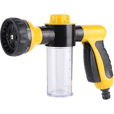 Pistolet d'arrosage de jardin, pistolet pulvérisateur de mousse haute pression pour voiture, pistolet pulvérisateur de mousse à brosse pour voiture domestique (1/4)
