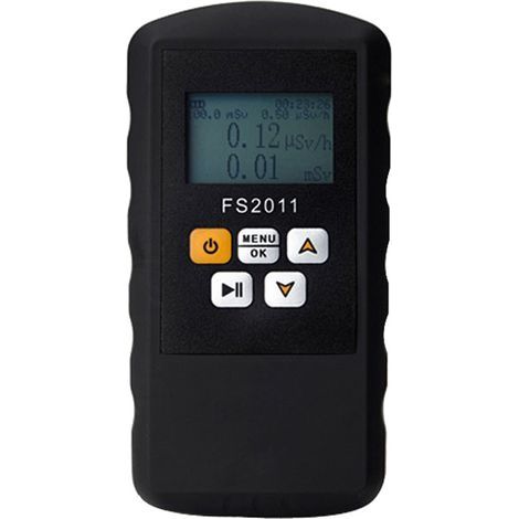 Détecteur de rayonnement nucléaire, testeur d'alarme numérique LCD en temps réel, dosimètre portable, compteur de rayonnement électromagnétique, testeur d'équivalent de dose de rayons γ-X-β haute sens (1/5)