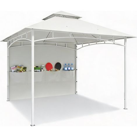 Tonnelle de jardin crema en metallo Poliestere 300 x 300 x 276 cm (1/5)