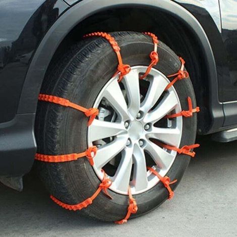 Lot de 20 chaînes à neige antidérapantes pour pneus d'hiver pour voiture, SUV, camion