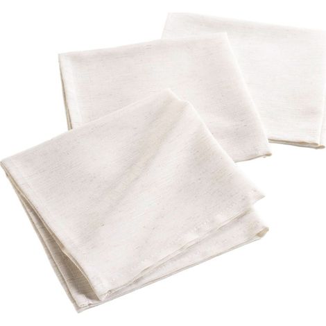 Lot de 3 Serviettes de Table "Pauline" 40x40cm Naturel (1/3)
