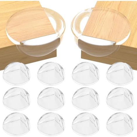 Protection d'angle pour enfants - Lot de 12 - Coins transparents anti-collision - Adhésion forte, enlèvement facile, sans résidu (1/5)