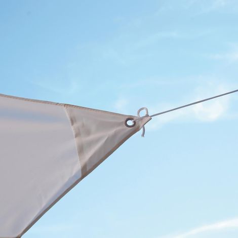 Vela triangolare ombreggiante 3,6x3,6x3,6 in resinato 180 grammi ecru - moia (1/2)