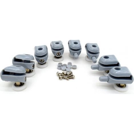 Set of 8 Shower Door Rollers, 23mm Roller Wheels for Sliding Shower Doors for Bathroom (1/5)