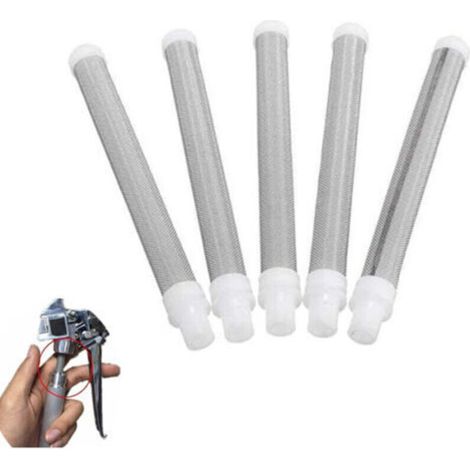 10 cm, 5 pièces, en ligne 60 mesh pulvérisateur sans air pistolet filtre élément filtrant pulvérisateur accessoires (1/5)