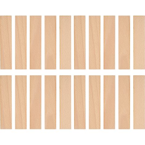 Holzdochte für Kerzen, 140 x 30 x 1 mm, 20 Stück
