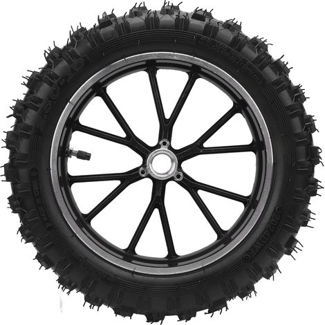 Ejoyous Tire Solide du Moyeu Avant de 10 Pouces 10 "2,5 en Caoutchouc Mini Pneu de Vélo pour 49 Cm3 à Moto Hors Route avec une Traction Améliorée Facile à Large compatibilité (BLACK) (1/5)