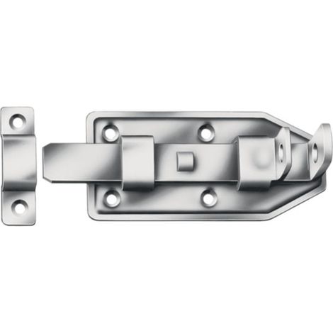 VORMANN Türschlossriegel L.100 mm B.50 mm Stahl blau verzinkt gekröpft mit Schließblech - 000106100Z