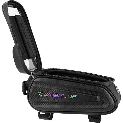 Sacoche Cadre Vélo - Étanche - Fenêtre Tactile - Compatible Téléphone Jusqu'à 7 Pouces - Fixation Velcro - 1 Pièce