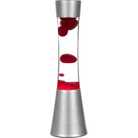 Lavalampe Retro 395 cm in Silber Rot inkl. G9 Retro Design Tischlampe (1/5)