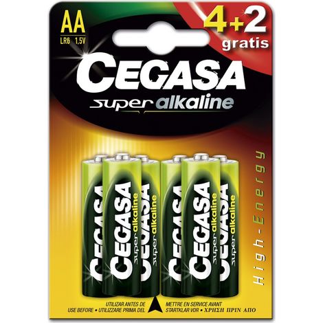 CEGASA PILA SUPER ALC LR6 BLISTER 4 UDS + 2 GRATIS