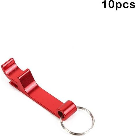 10 Pieces 3 in 1 Beer Beverage Openers Key Ring Multifunction