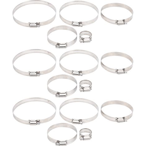 Collier de serrage tuyau 25 pièces, inox 304 résistant corrosion, fixation rapide étau à vis, type américain, outil de plomberie. (1/5)