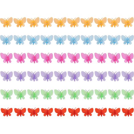 Lot de 60 pinces à orchidées, supports multifonctionnels en plastique pour tiges de plantes grimpantes, multicolores (1/5)
