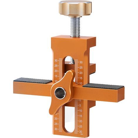 Gabarit de montage de porte d'armoire en aluminium – Support réglable avec trou de rebondeur 10mm – Installation facile pour portes jusqu'à 2 pouces (1/5)