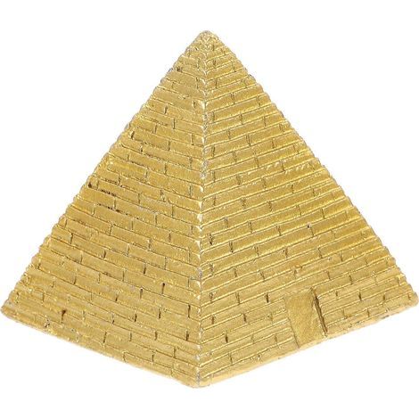 Petite pyramide égyptienne miniature en résine, décoration pour étagère ou meuble de rangement-5.30X5.30X5.30CM-Golden (1/2)