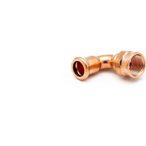 PrimaPress 15mm x1/2" Copper 90 Degree Elbow Fitting (1/3)