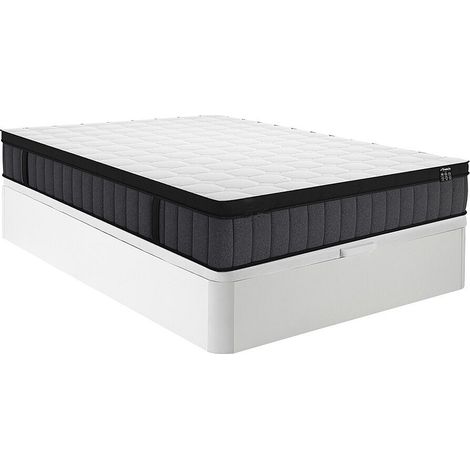 Set 140x190cm vano Bianco+mater. ibrido molle insac. 7 zone e gel a memoria di forma sp. 25cm - TOLCA di YSMÉE