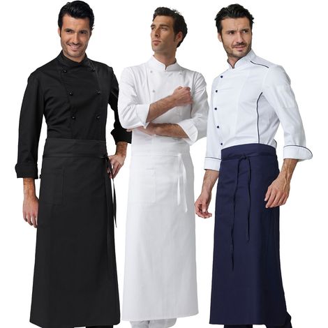 Grembiule cuoco Siggi Trento in cotone - - Bianco