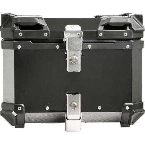 45L motorcycle rear trunk with black mirror finish, spare luggage box, rear storage box for electric scooter (1/4)