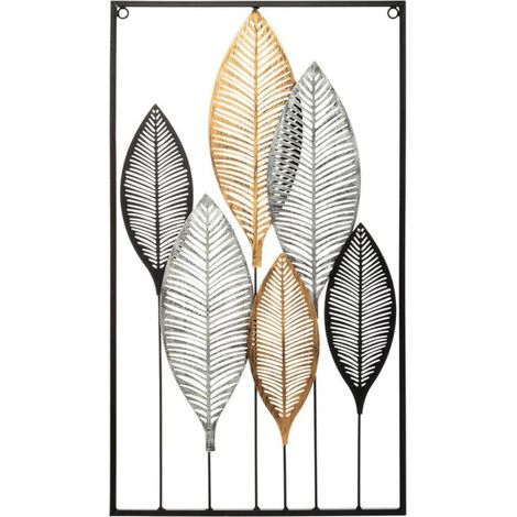 Décoration Murale en Métal "Boa" 37x65cm Multicolore (1/2)