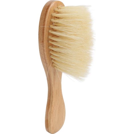 Brosse de nettoyage à manche en bois, poils doux pour visage et cheveux, anti-casse, pinceau à poussière pour cou, usage domestique (1/5)