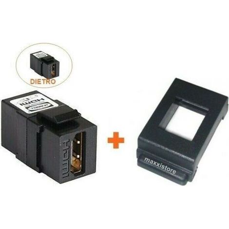 Keystone presa HDMI incasso femmina-femmina compatibile Bticino Living classica