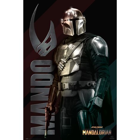 Poster star wars the mandalorian mando