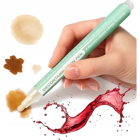 Marqueur pour les taches de vin, de graisse, de jus et de café. Détachant pratique en stylo. (1/5)