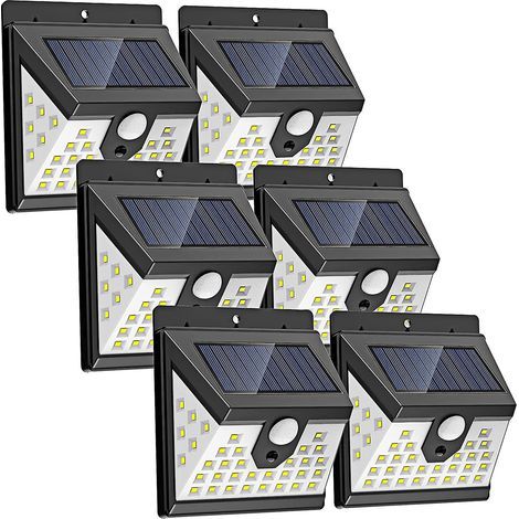 Luminaire solaire d'exterieur avec detecteur de mouvement 40 Leds 3 Modes Imperméable Noir (1/5)