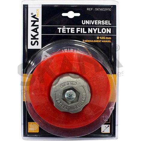 Cabeza Pro 2 Hilos de Nylon con Botón de Metal con Adaptador Femenino No a la Izquierda M10 x 1,25 F/g. Desenrollado Manual del Hilo. Para Desenrollar