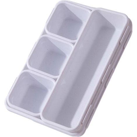Lot de 8 plateaux de rangement pour tiroirs, boîte de rangement pour fournitures de bureau, bacs de rangement multifonctionnels avec séparateurs pour le bureau et le travail.-white (1/5)