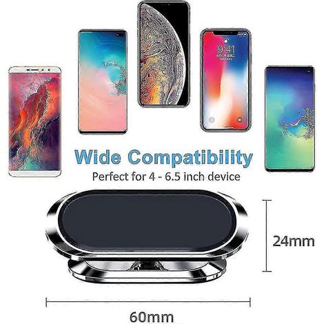 Support magnétique rotatif à 360 degrés pour téléphone de voiture, support magnétique multifonctionnel pour bureau. (1/2)