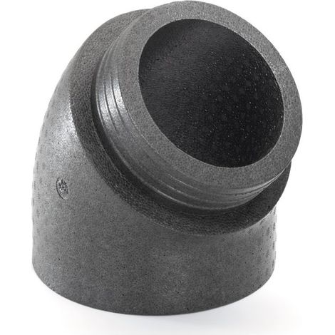 Zehnder Bogen ComfoPipe Plus DN200, 45 Grad Durchmesser 286/200mm, schwarz, EPP